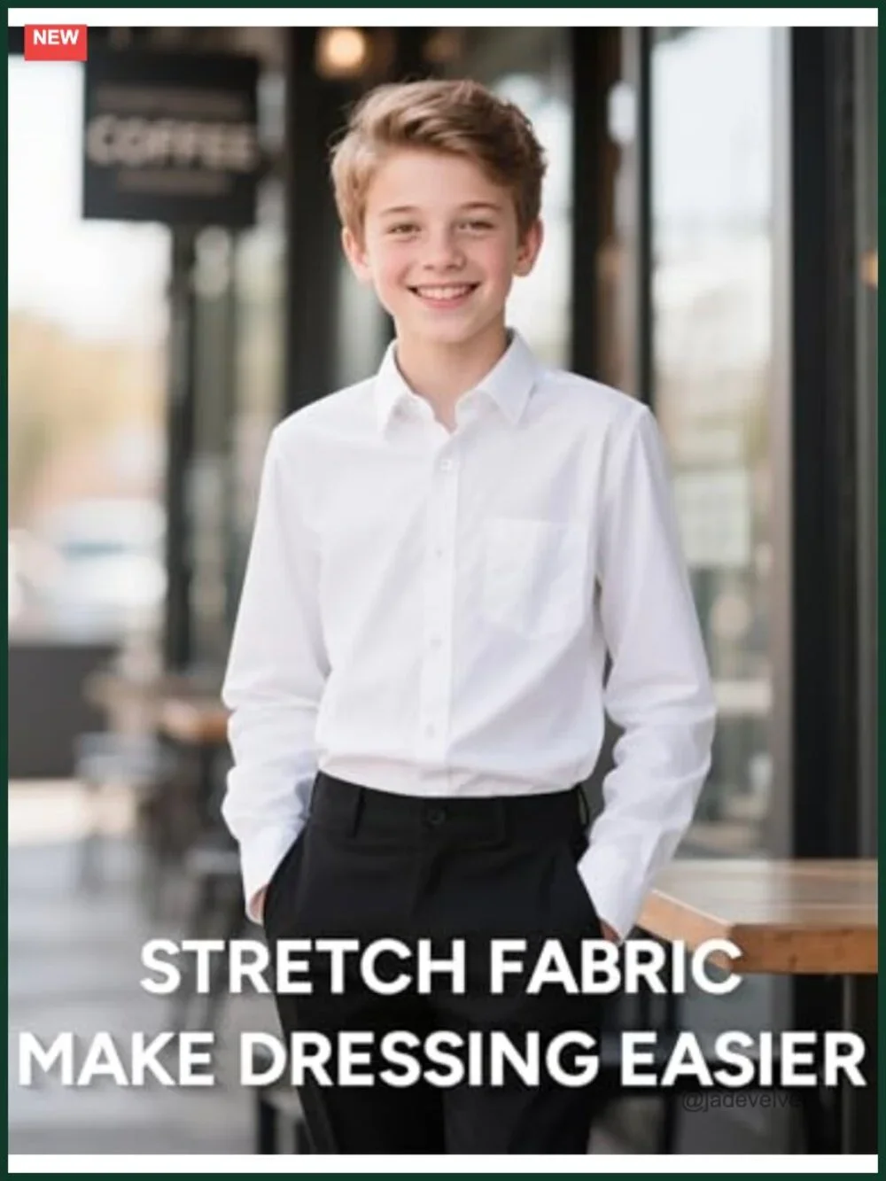 Boys Long Sleeve Button Down Dress Shirt with Chest Pocket